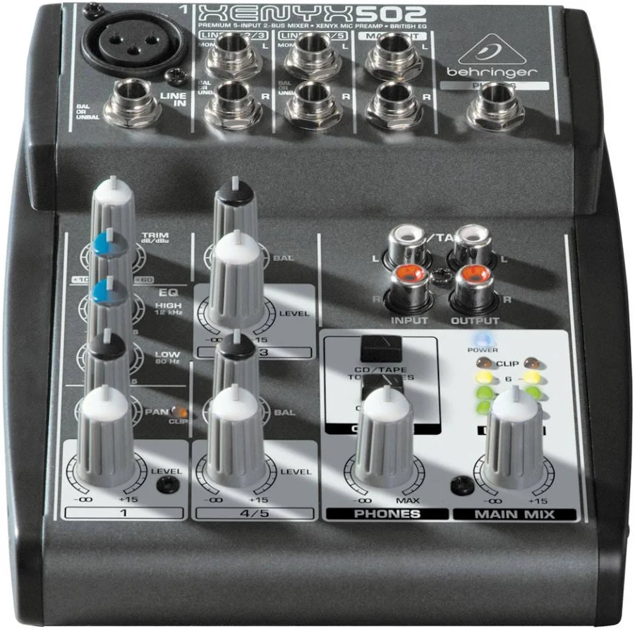 Behringer XENYX 502 Compact Analogue Mixer - Image 5