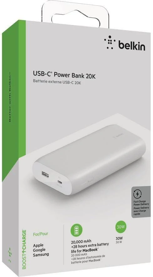 Belkin 30W USB-C Power Bank White - Image 3