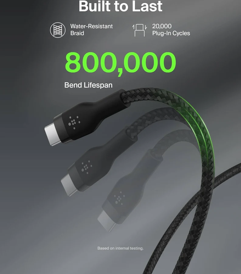 Belkin USB-A To USB-C Cable, 1 Metre — Black - Image 3