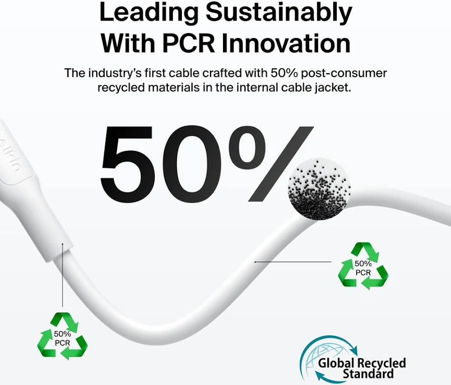 Belkin USB-A To USB-C Cable, 2 Metre — White - Image 5