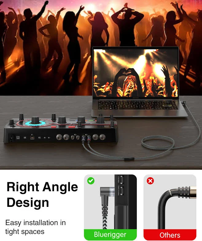 BlueRigger 3.5MM To 2RCA 8FT Stereo Audio Cable