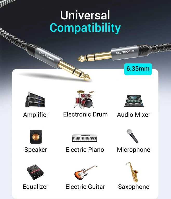 BlueRigger P38 TRS Jack Audio Cable 6FT - Image 4