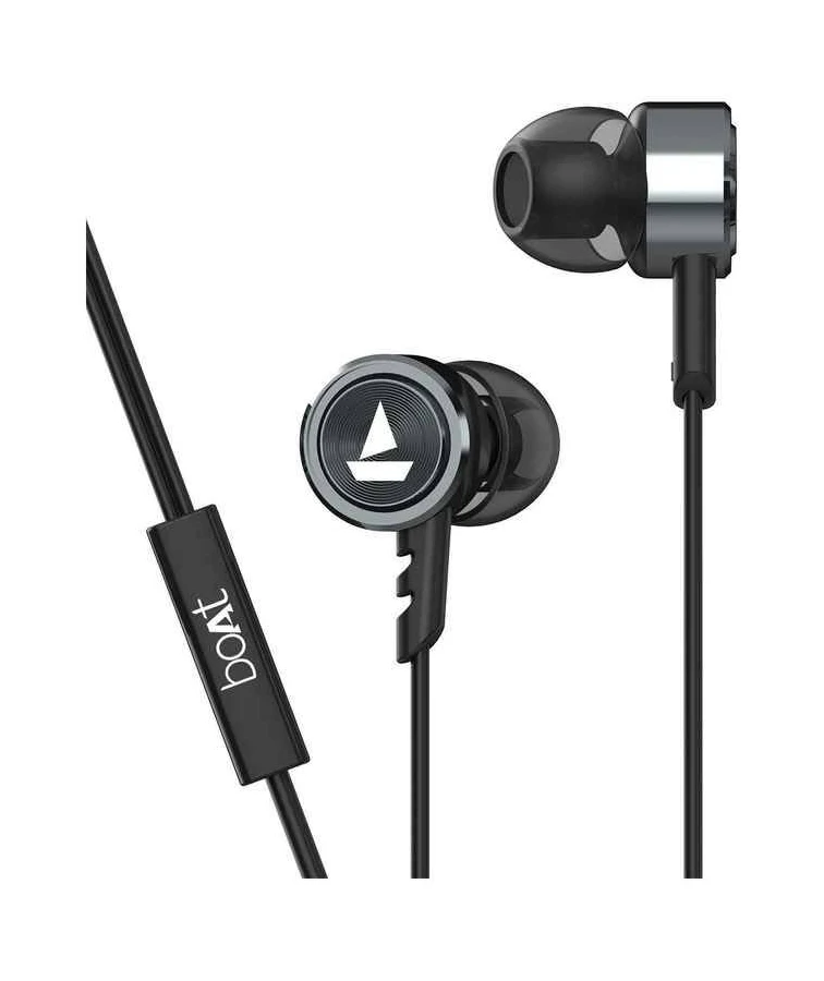 boAt BassHeads 122 Gun Metal Wired Earphones with Mic