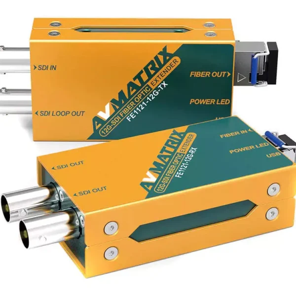 Avmatrix 12g-sdi Fiber Optic Extender Transmitter/receiver Set