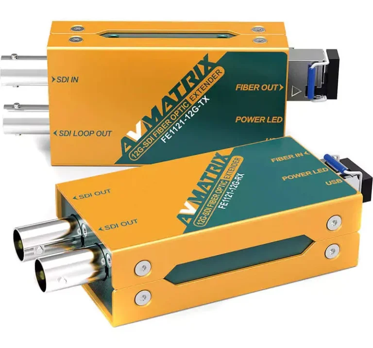 AVMATRIX FE1121-12G SDI Fibre Optic Extender TX/RX Set
