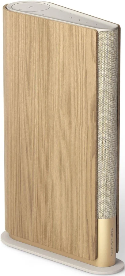Bang & Olufsen Beosound Emerge Gold Tone And Light Oak Speaker
