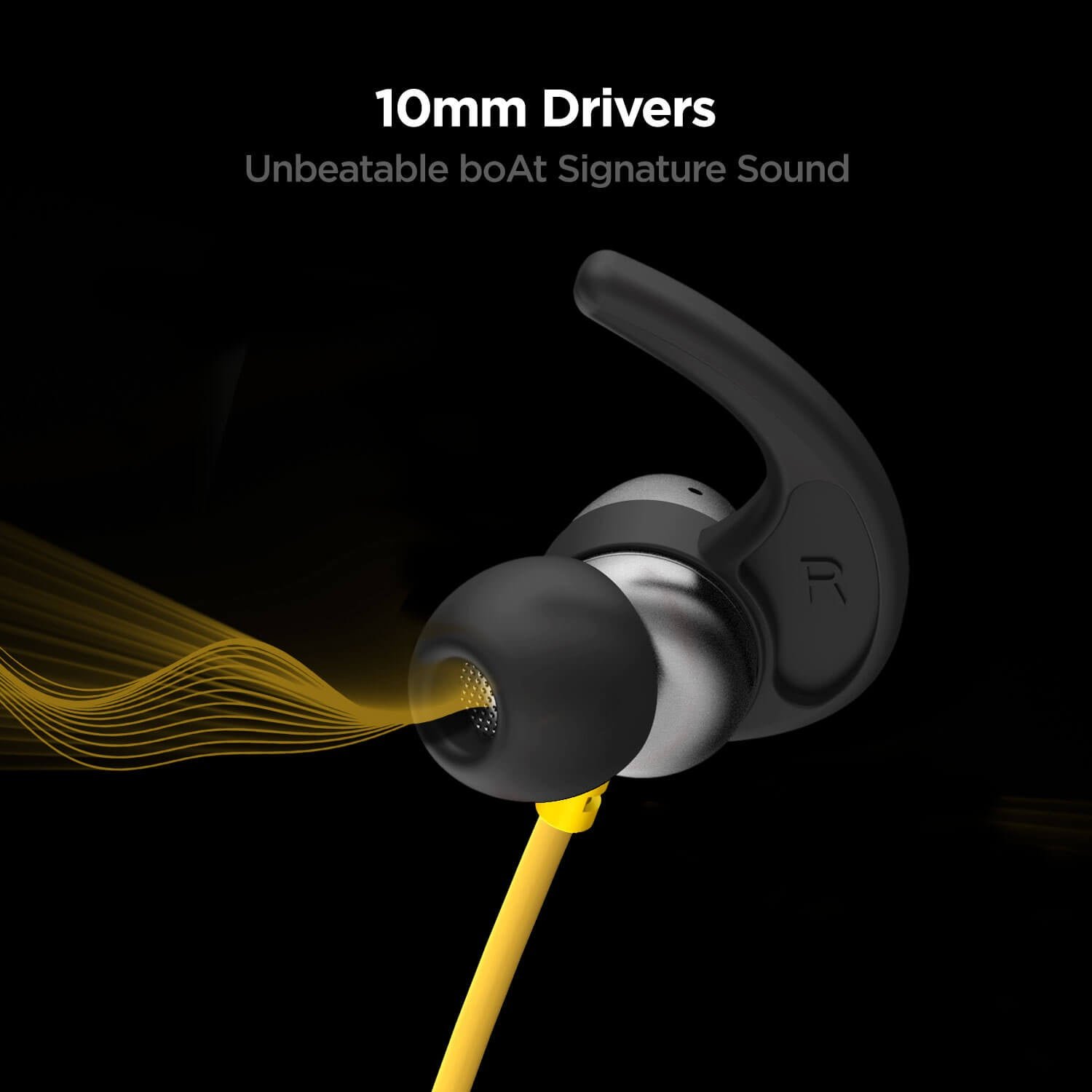 boAt ROCKERZ 330 Bluetooth Neckband Earphones - Blazing Yellow