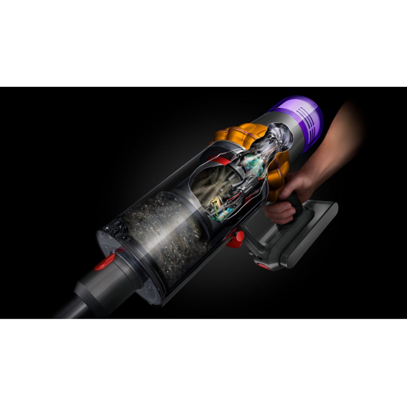 Dyson V15 Detect cordless vacuum cleaner in silver and yellow - product photo 4