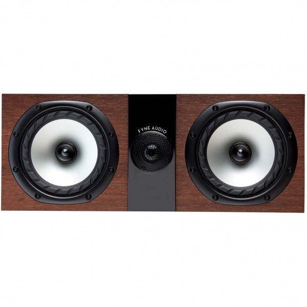 Fyne Audio F300C Centre Speaker - Walnut - front view, walnut