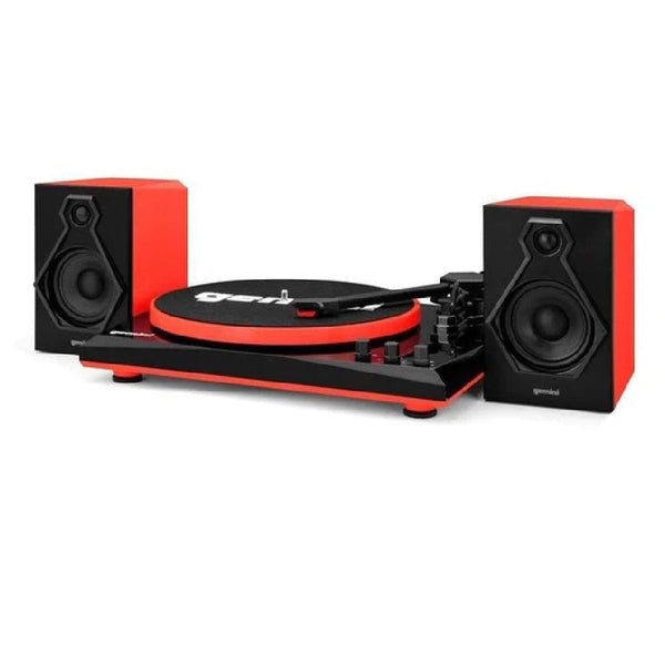 Gemini TT-900BR Stereo Turntable System Black Red