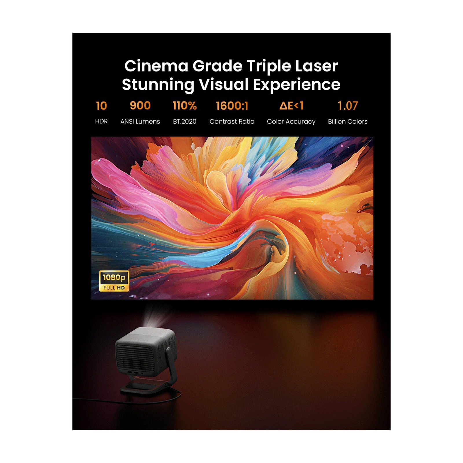 JMGO N1S smart portable 4K triple laser projector - product photo 3