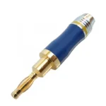 Mx 4mm banana male plug connector gold plated blue and pale chrome metal cap heavy duty for 6mm cable mx 2896 800x800