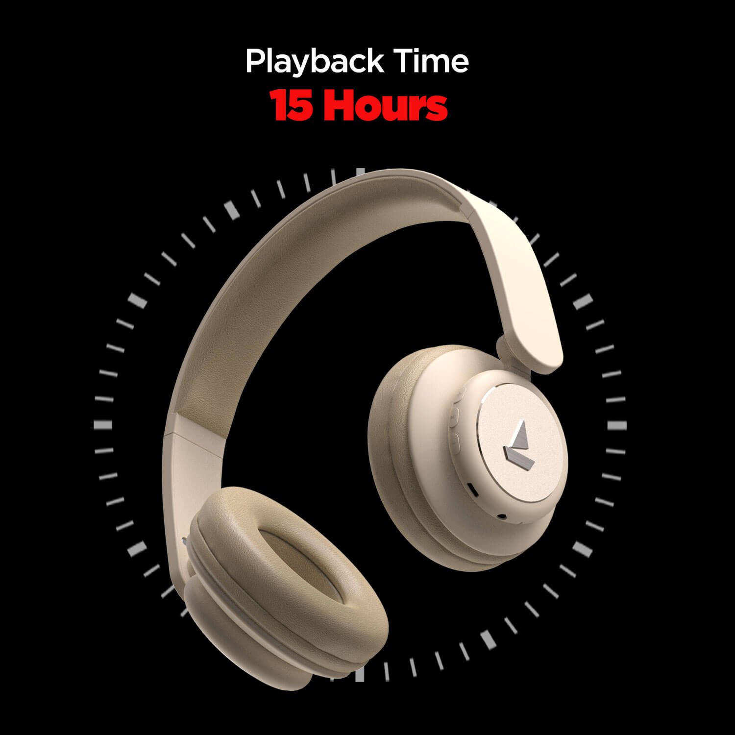 boAt ROCKERZ 450R Bluetooth Headphones - Hazel Beige