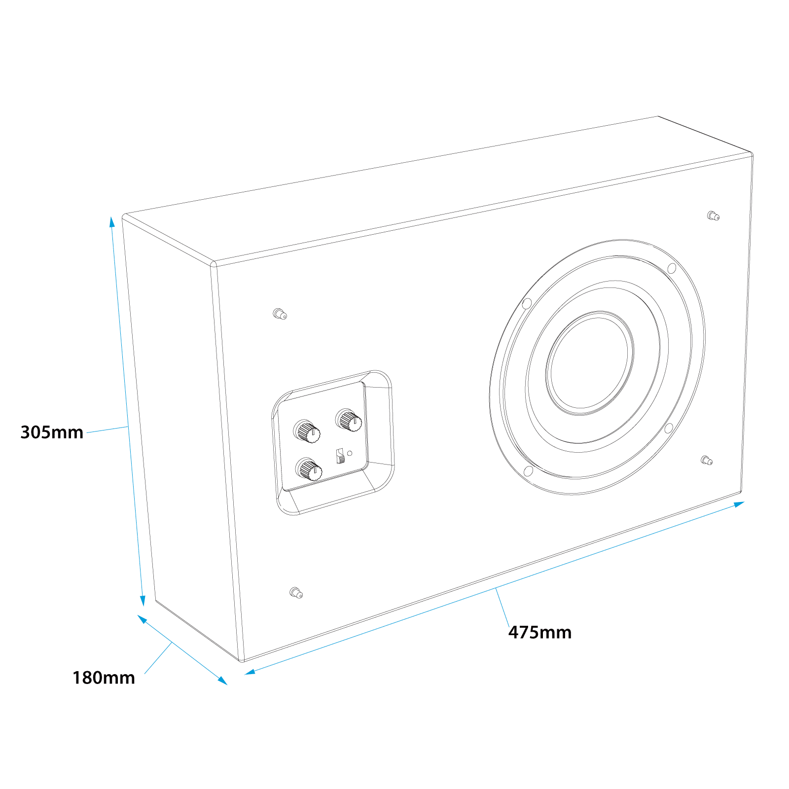 Gallo Acoustics Profile Subwoofer (Black) — on-wall subwoofer - product photo 4