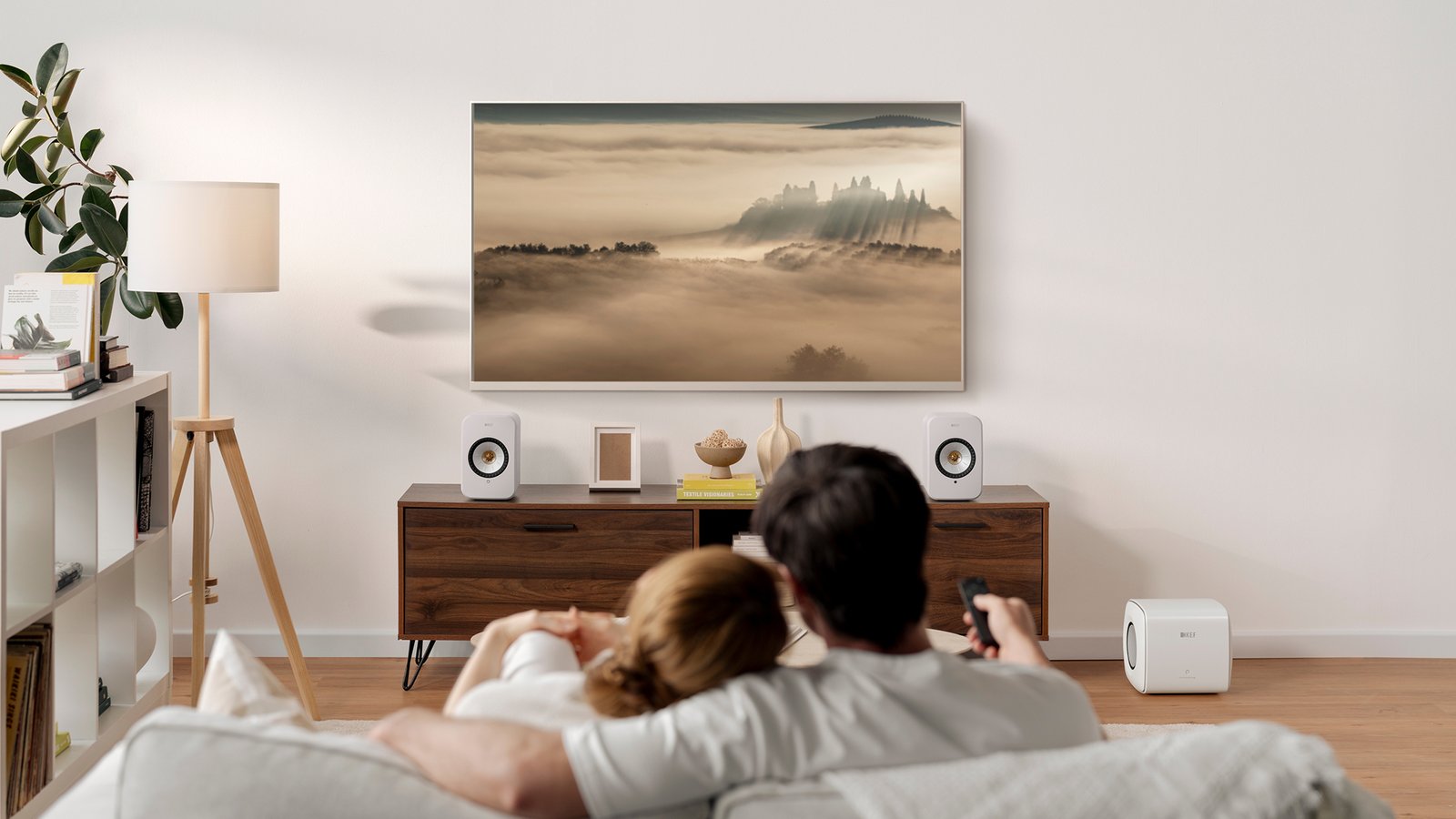 KEF LSX II Wireless Bookshelf Speakers (White) — LSX II wireless bookshelf speakers white — speakers - product photo 1