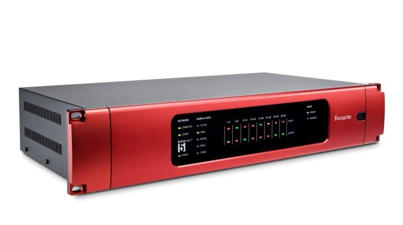Focusrite REDNET 5 Dante Pro Tools Bridge - Front rack view